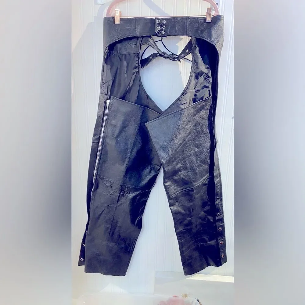 Men's Leather Motorcycle Chaps - Ride Protection M, 3XL‎ - Picture 5 of 15
